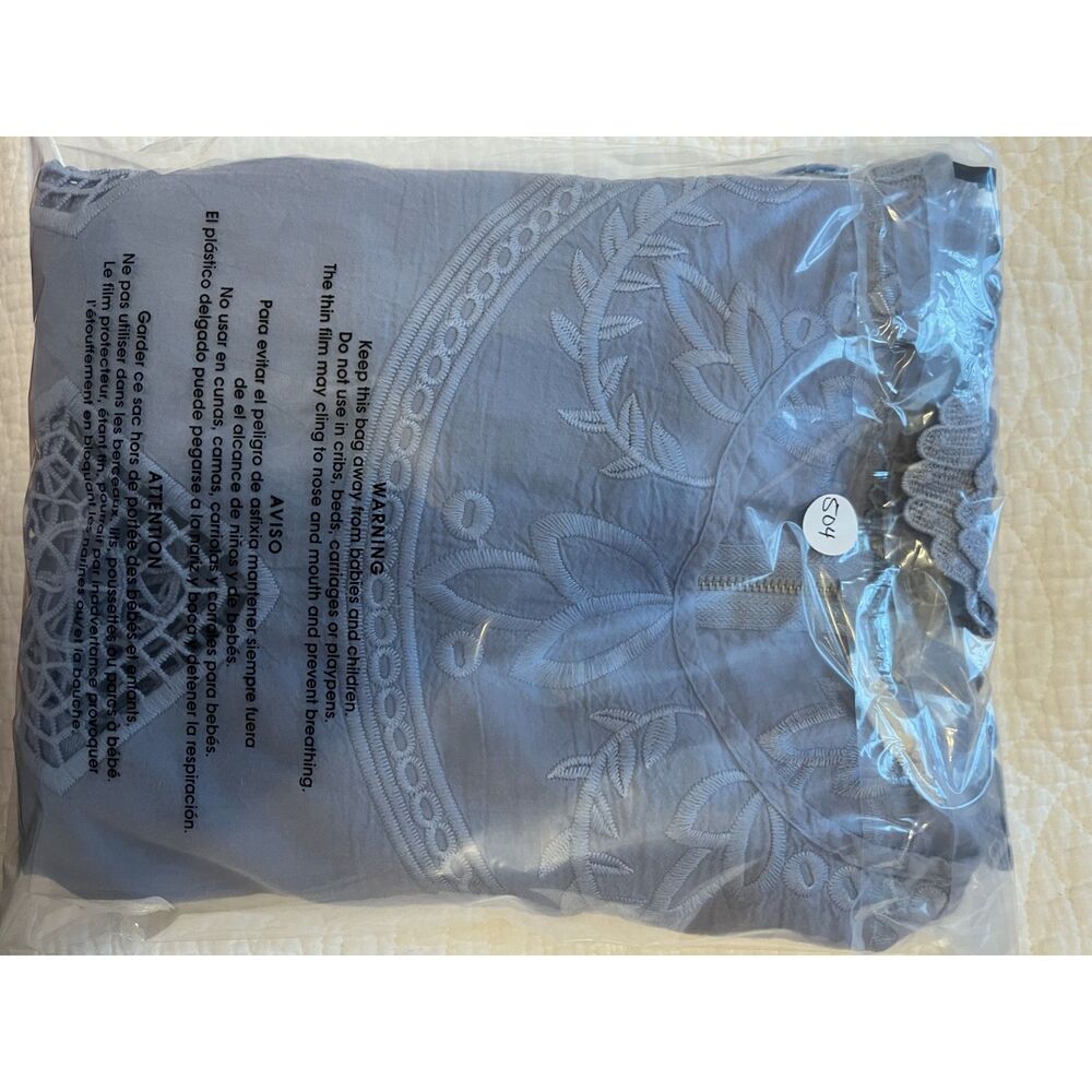 Altard State Crochet Lace Blue Top Medium Fairy Romantic Boho Embroidered Floral - Picture 9 of 9